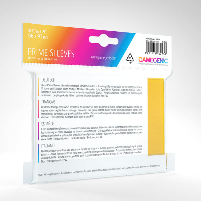 GameGenic Prime Card Sleeves: Yellow - Just $7.49! Shop now at Retro Gaming of Denver