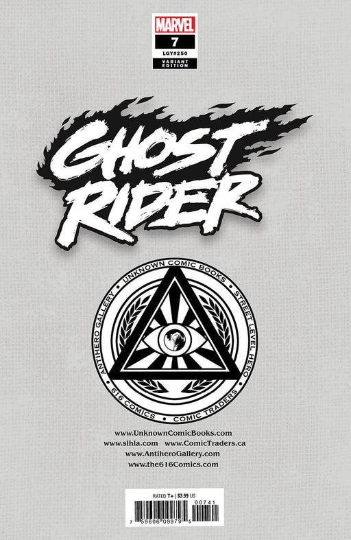 GHOST RIDER #7 UNKNOWN COMICS ALAN QUAH EXCLUSIVE VIRGIN VAR (10/12/2022) - for just $10! 