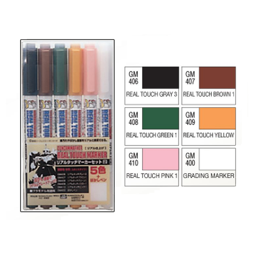Mr. Hobby: Gundam Marker - Real Touch Marker Set #2 (6 Markers) - for just $19.95! 