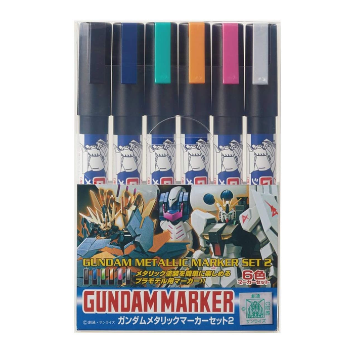 Mr. Hobby: Gundam Marker - Metallic Marker Set #2 (6 Markers) - for just $20.95! 
