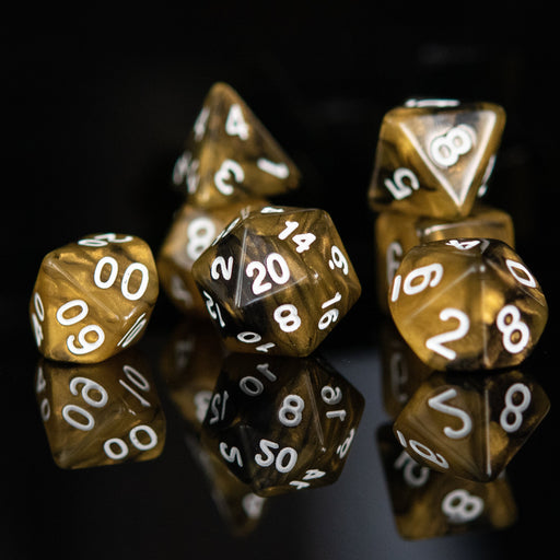 Gold Rush Acrylic Dice Set - Just $9.99! Shop now at Retro Gaming of Denver