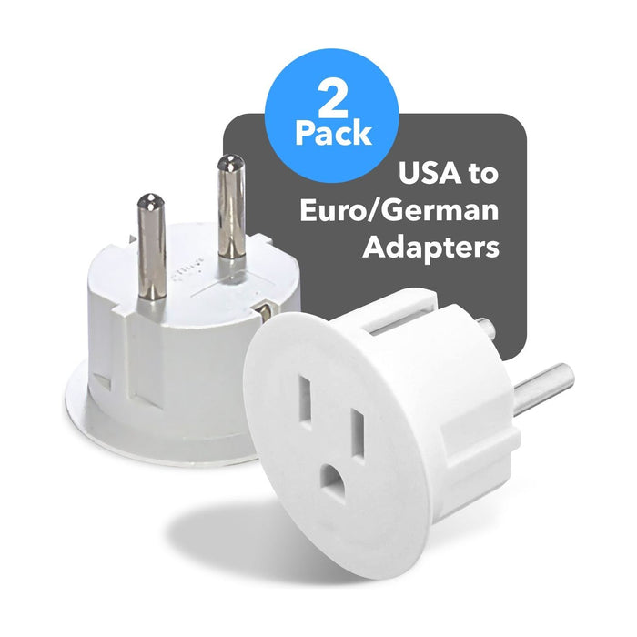 OREI American USA To European Schuko Germany Plug Adapters CE Certified Heavy Duty - 2 Pack (GS20) - Just $7.99! Shop now at Retro Gaming of Denver