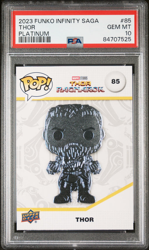 2023 UPPER DECK FUNKO POP MARVEL  THOR PLATINUM #85  PSA 10 - for just $39! 