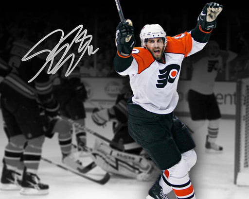 Simon Gagne Philadelphia Flyers Game 7 Game-Winning Goal v. Bruins Autographed 11x14 Blackout Photo - for just $69.99! 