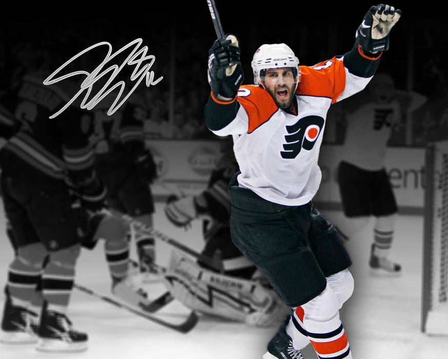 Simon Gagne Philadelphia Flyers Game 7 Game-Winning Goal v. Bruins Autographed 16x20 Blackout Photo - for just $79.99! 