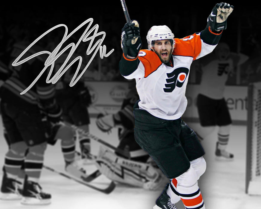 Simon Gagne Philadelphia Flyers Game 7 Game-Winning Goal v. Bruins Autographed 8x10 Blackout Photo - for just $59.99! 