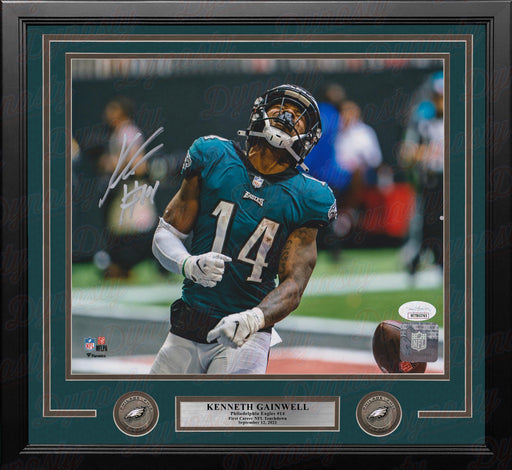 Kenneth Gainwell First Touchdown Philadelphia Eagles Autographed Framed Photo - JSA Authenticated - for just $79.99! 