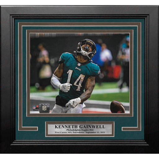 Kenneth Gainwell First NFL Touchdown Philadelphia Eagles 8" x 10" Framed Football Photo - Premium Framed Football Photos - Just $49.99! Shop now at Retro Gaming of Denver