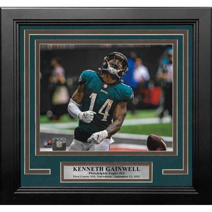 Kenneth Gainwell First NFL Touchdown Philadelphia Eagles 8" x 10" Framed Football Photo - Premium Framed Football Photos - Just $49.99! Shop now at Retro Gaming of Denver