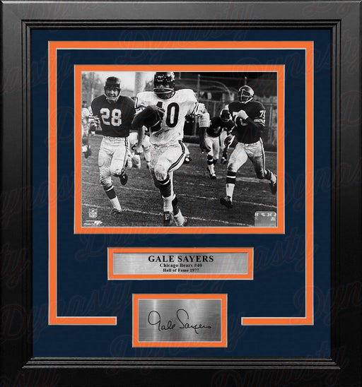 Gale Sayers in Action Chicago Bears 8" x 10" Framed Football Photo with Engraved Autograph - for just $79.99! 