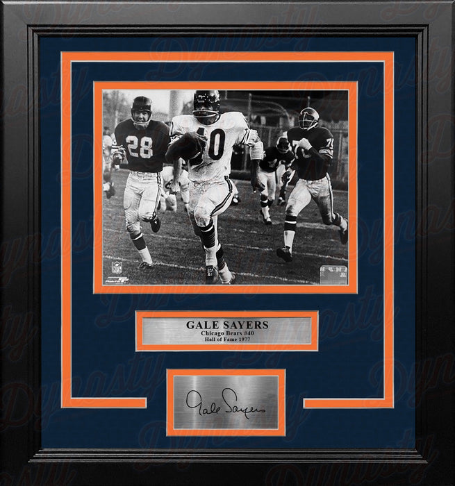 Gale Sayers in Action Chicago Bears 8" x 10" Framed Football Photo with Engraved Autograph - for just $79.99! 