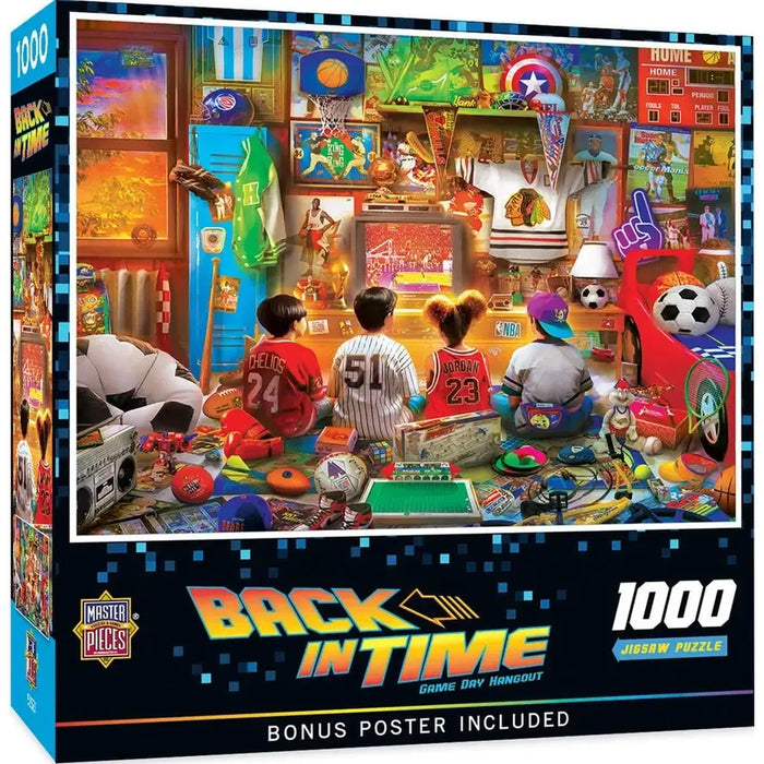 Game Day Hangout Back in Time 1000 Piece Jigsaw Puzzle MasterPieces - for just $17.99! 