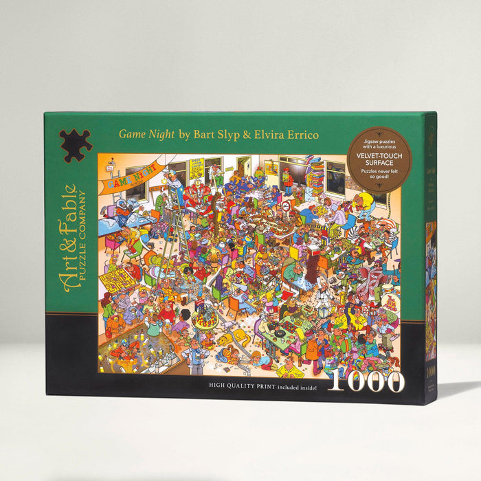 Game Night 1000 Piece Premium Jigsaw Puzzle Art & Fable - for just $34.99! 