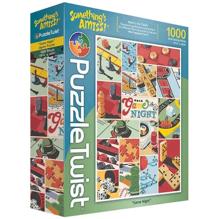 Game Night "Something's Amiss!" 1000 Piece Jigsaw Puzzle PuzzleTwist - for just $25.99! 