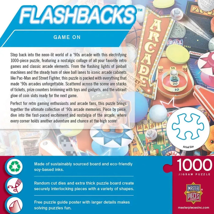 Game On Flashbacks 1000 Piece Jigsaw Puzzle MasterPieces - for just $17.99! 