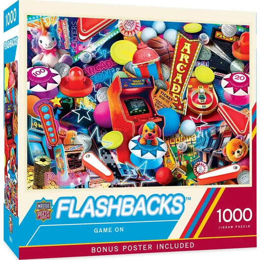 Game On Flashbacks 1000 Piece Jigsaw Puzzle MasterPieces - for just $17.99! 