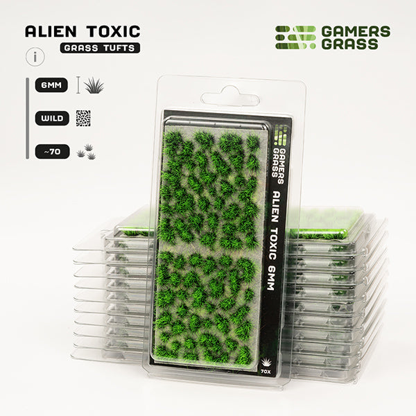 Gamers Grass Tufts: Alien Tufts- Toxic 6mm- Wild - for just $7.99! 
