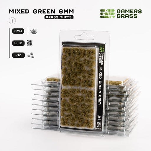 Gamers Grass Tufts: Mixed Green 6mm- Wild - for just $8.99! 