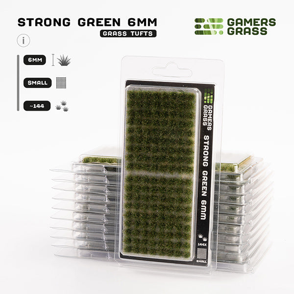 Gamers Grass Tufts: Strong Green 6mm - Small - for just $8.99! 