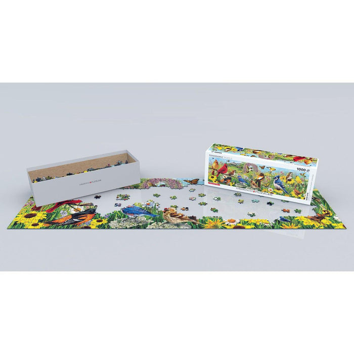 Garden Birds 1000 Piece Panoramic Jigsaw Puzzle Eurographics - for just $19.99! 