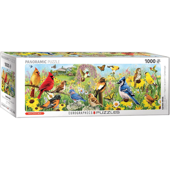 Garden Birds 1000 Piece Panoramic Jigsaw Puzzle Eurographics - for just $19.99! 