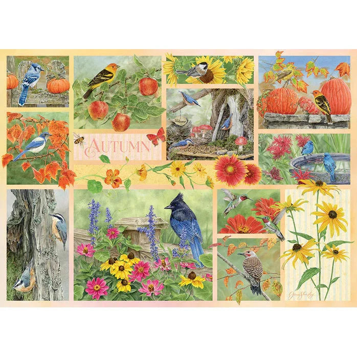 Garden Birds in Autumn 500 Piece Jigsaw Puzzle Cobble Hill - for just $17.99! 