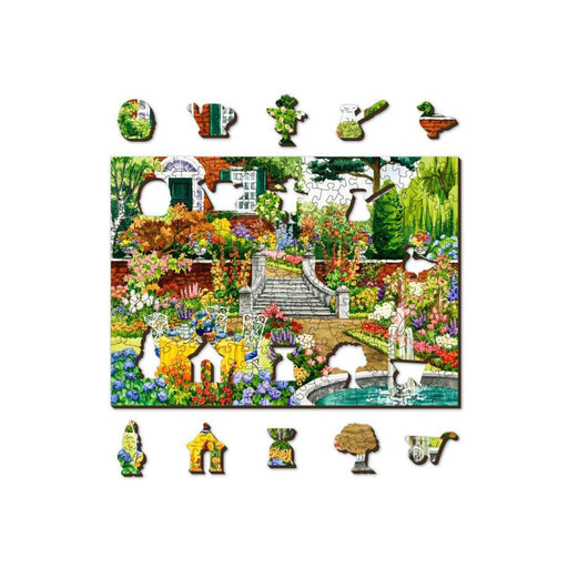 Garden Five O'clock 200 Piece Wood Jigsaw Puzzle Wooden City - for just $19.99! 