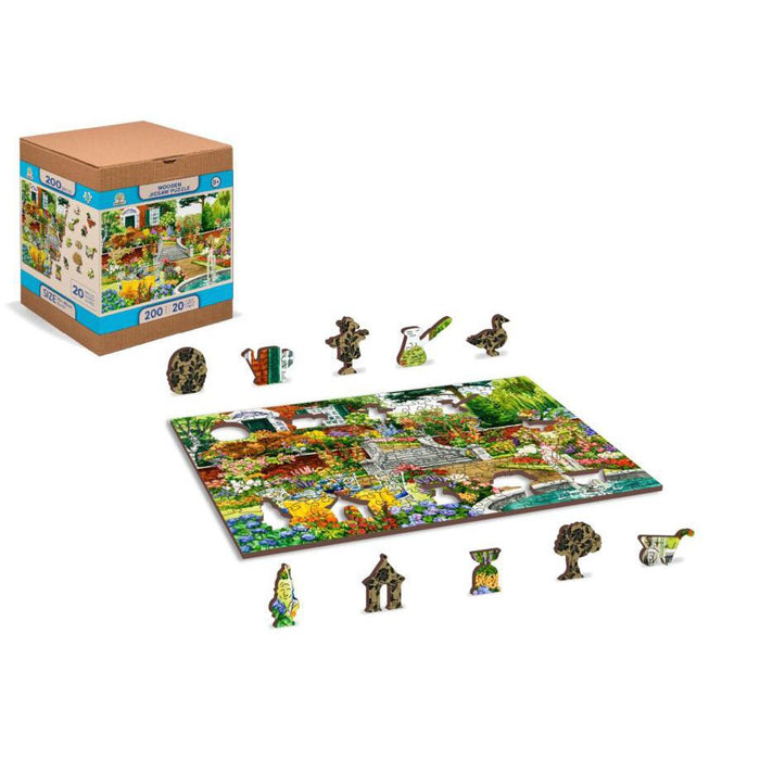 Garden Five O'clock 200 Piece Wood Jigsaw Puzzle Wooden City - for just $19.99! 