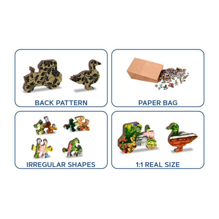 Garden Five O'clock 200 Piece Wood Jigsaw Puzzle Wooden City - for just $19.99! 