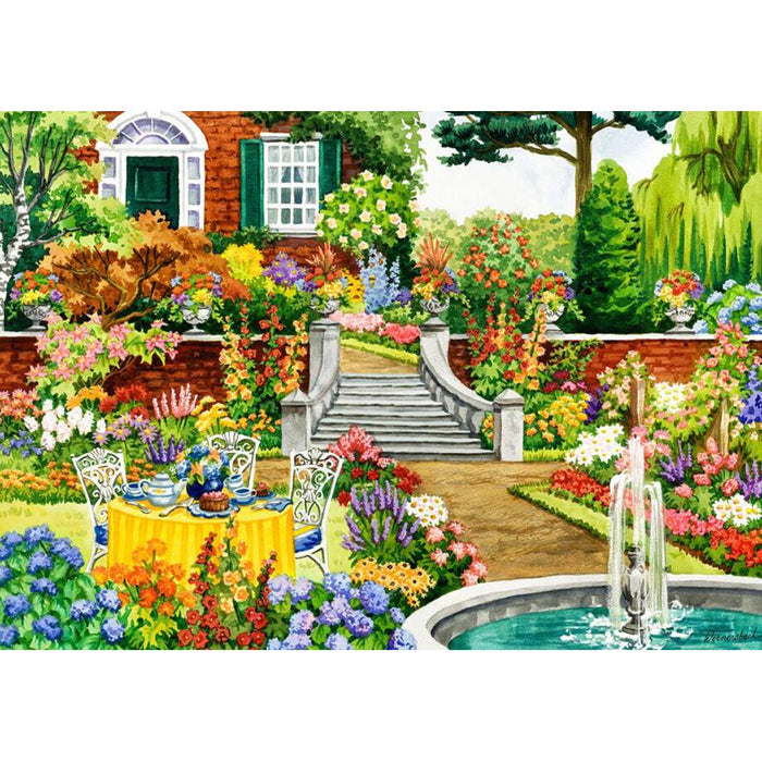 Garden Five O'clock 200 Piece Wood Jigsaw Puzzle Wooden City - for just $19.99! 