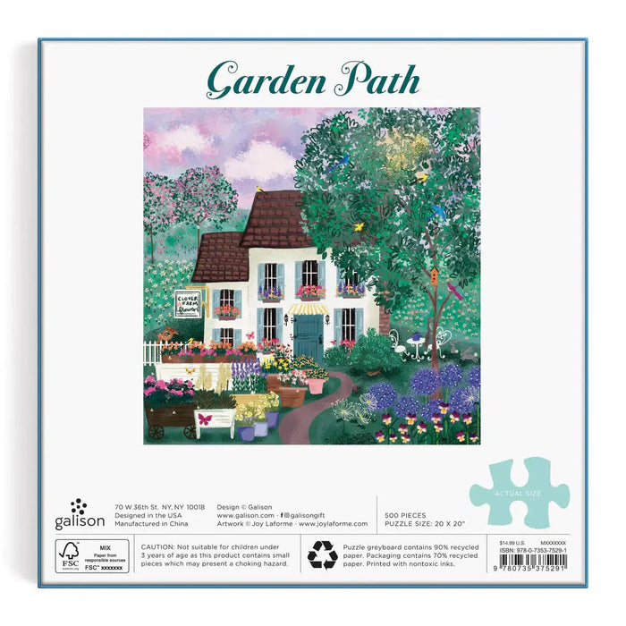 Garden Path 500 Piece Jigsaw Puzzle Galison - for just $17.99! 