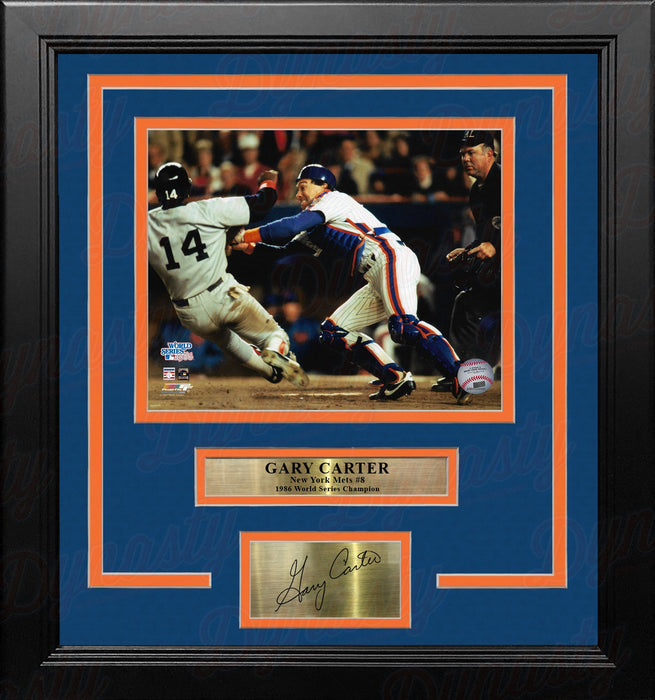 Gary Carter 1986 World Series New York Mets 8" x 10" Framed Baseball Photo with Engraved Autograph - for just $79.99! 