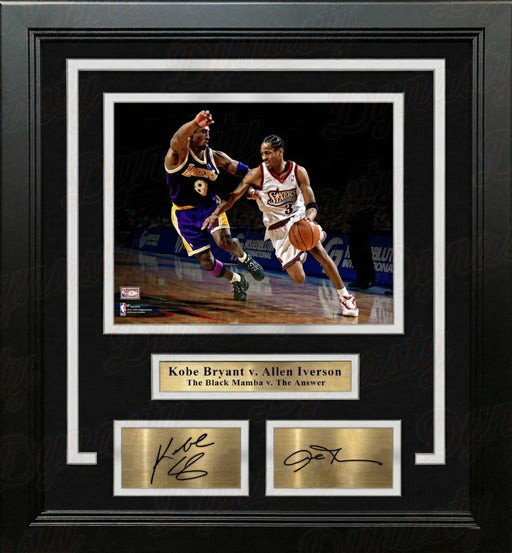 Kobe Bryant v. Allen Iverson 8" x 10" Framed Basketball Legends Photo with Engraved Autographs - for just $79.99! 