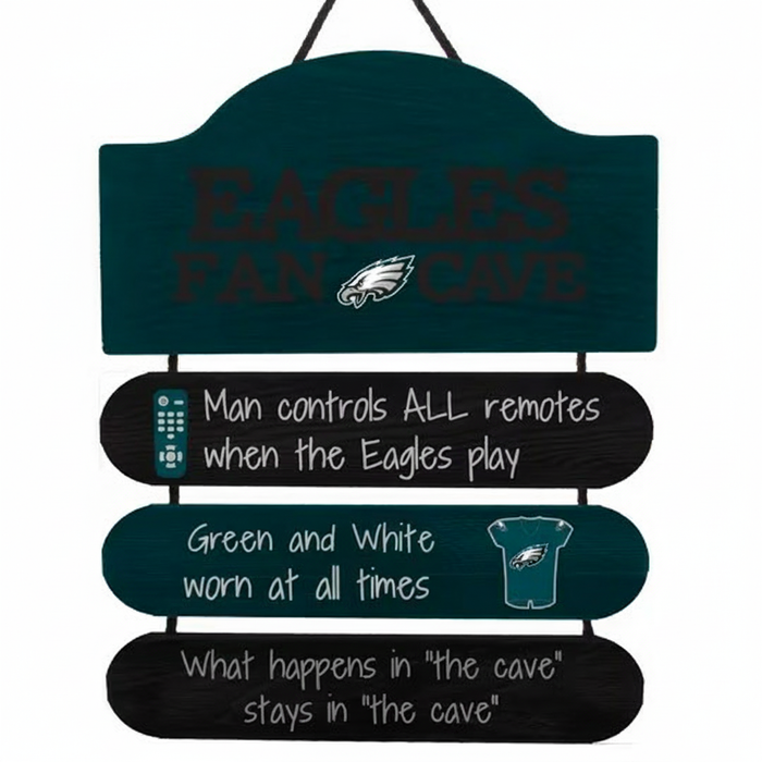 Philadelphia Eagles Wooden Fan Cave Dangle Sign - for just $29.99! 