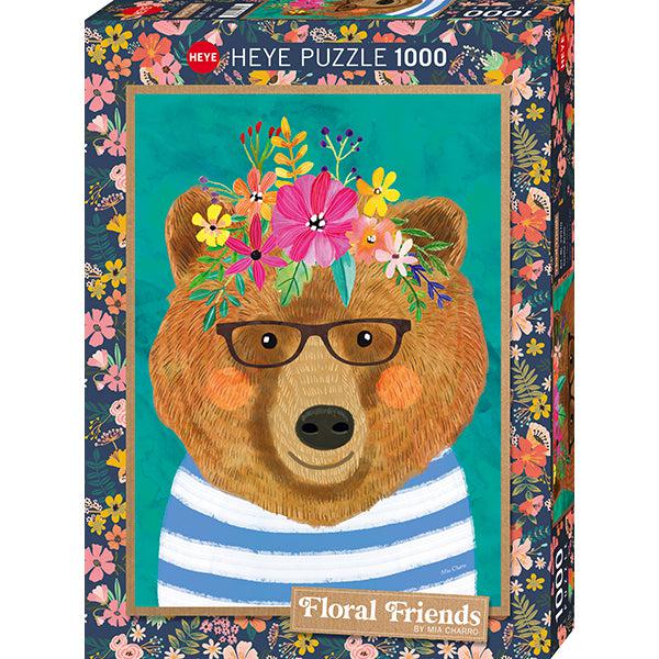 Gentle Bruin Floral Friends 1000 Piece Jigsaw Puzzle Heye - for just $29.99! 