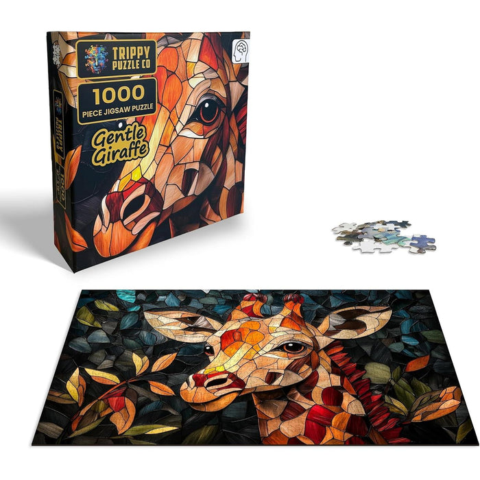 Gentle Giraffe 1000 Piece Jigsaw Puzzle Trippy - for just $19.99! 