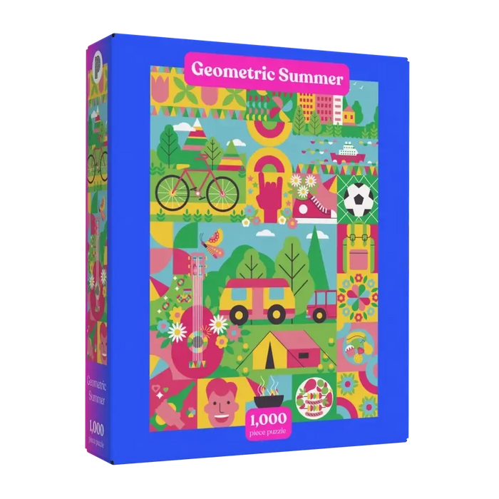 Geometric Summer 1000 Piece Jigsaw Puzzle Puzzledly - for just $24.99! 