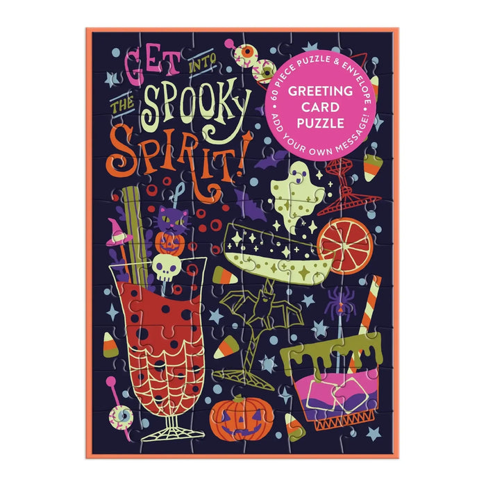 Get into the Spooky Spirit Greeting Card 60 Piece Jigsaw Puzzle Galison - for just $7.99! 