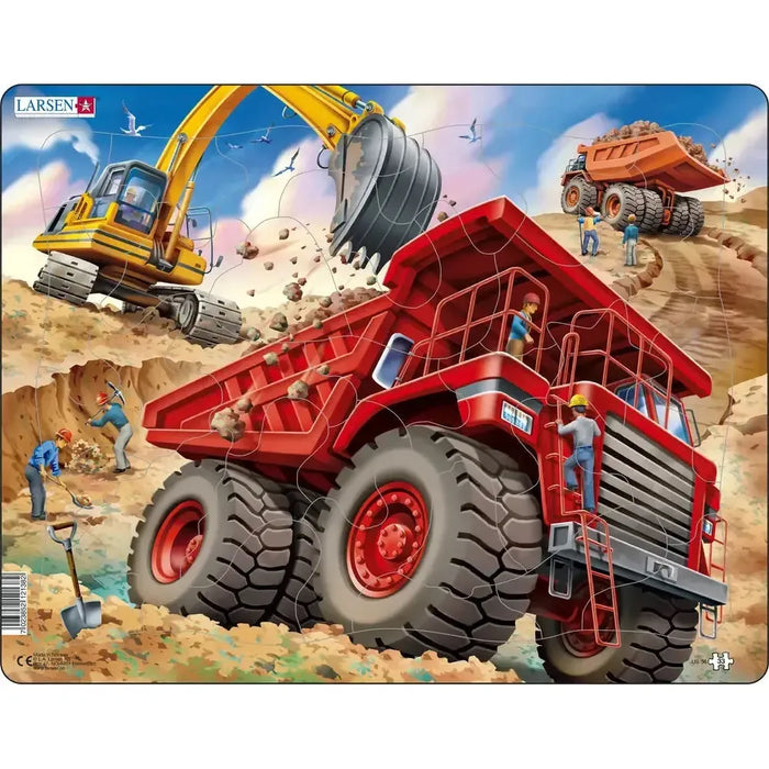 Giant Dump Truck 33 Piece Tray Jigsaw Puzzle Larsen - for just $11.99! 