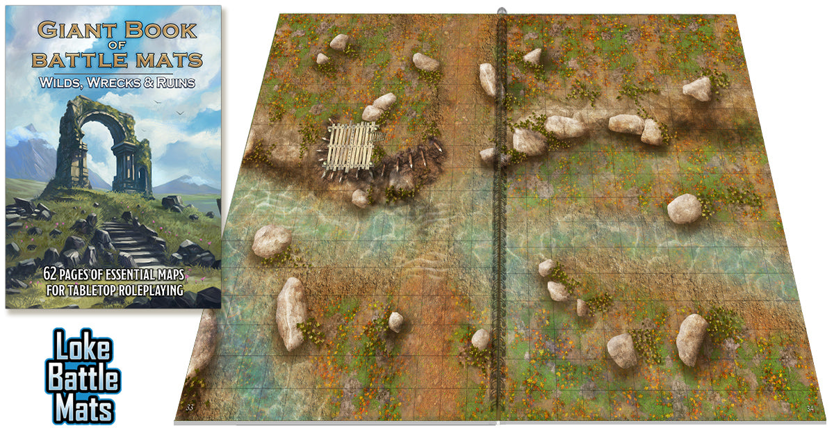 Giant Book of Battle Mats: Wilds, Wrecks & Ruins - for just $46.99! 