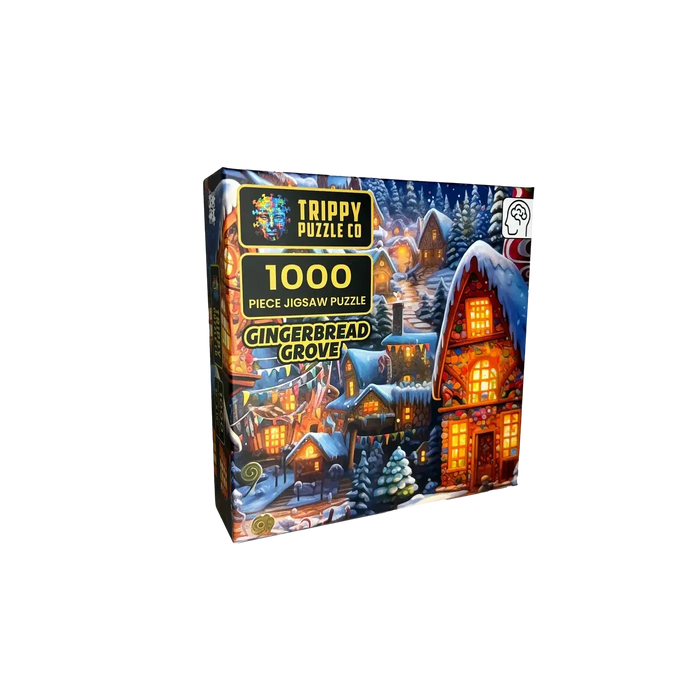 Gingerbread Grove 1000 Piece Jigsaw Puzzle Trippy - for just $19.99! 