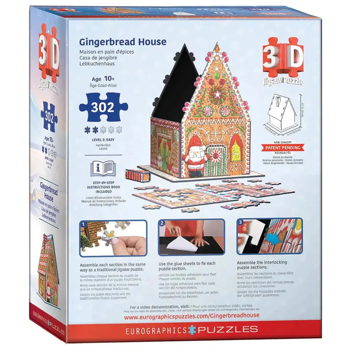 Gingerbread House 302 Piece 3D Jigsaw Puzzle Eurographics - for just $24.99! 