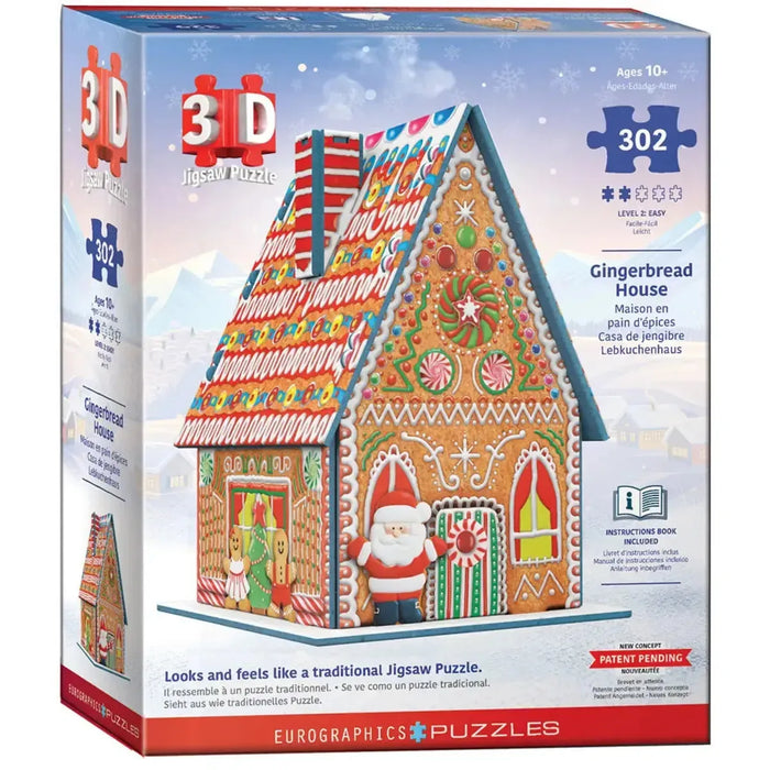 Gingerbread House 302 Piece 3D Jigsaw Puzzle Eurographics - for just $24.99! 