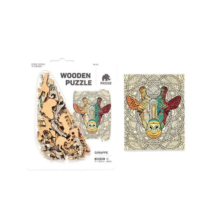 Giraffe 40 Piece Mini Wooden Jigsaw Puzzle Geek Toys - for just $14.99! 