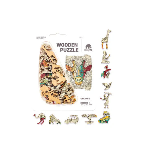 Giraffe 40 Piece Mini Wooden Jigsaw Puzzle Geek Toys - for just $14.99! 