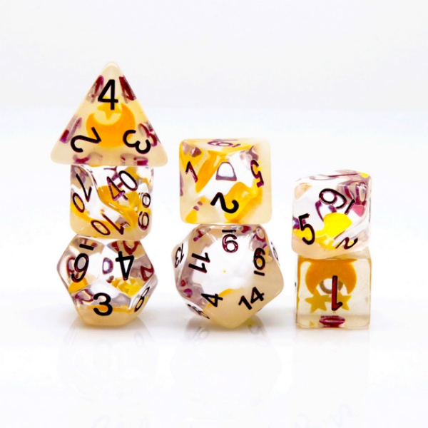 Glow in the Dark Moon and Star RPG Dice Set - for just $16.99! 