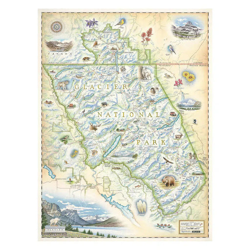 Glacier National Park 1000 Piece Jigsaw Puzzle Xplorer Maps - for just $24.99! 