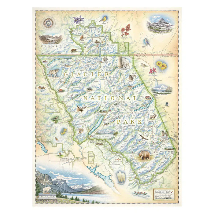 Glacier National Park 1000 Piece Jigsaw Puzzle Xplorer Maps - for just $24.99! 