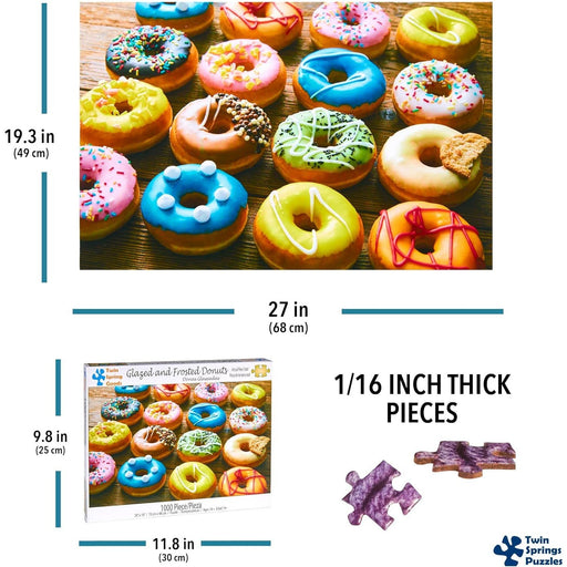 Glazed & Frosted Donuts 1000 Piece Jigsaw Puzzle Twin Spring - for just $19.99! 