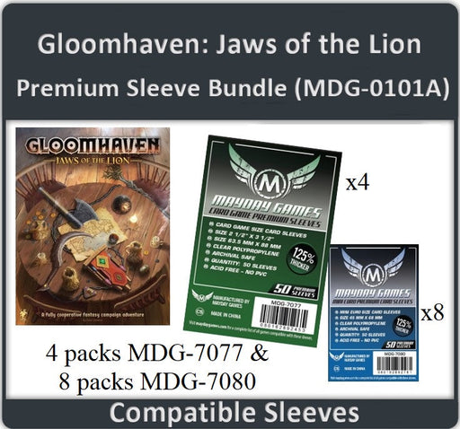 "Gloomhaven: Jaws of the Lion" Compatible Card Sleeve Bundle - for just $13.50! 